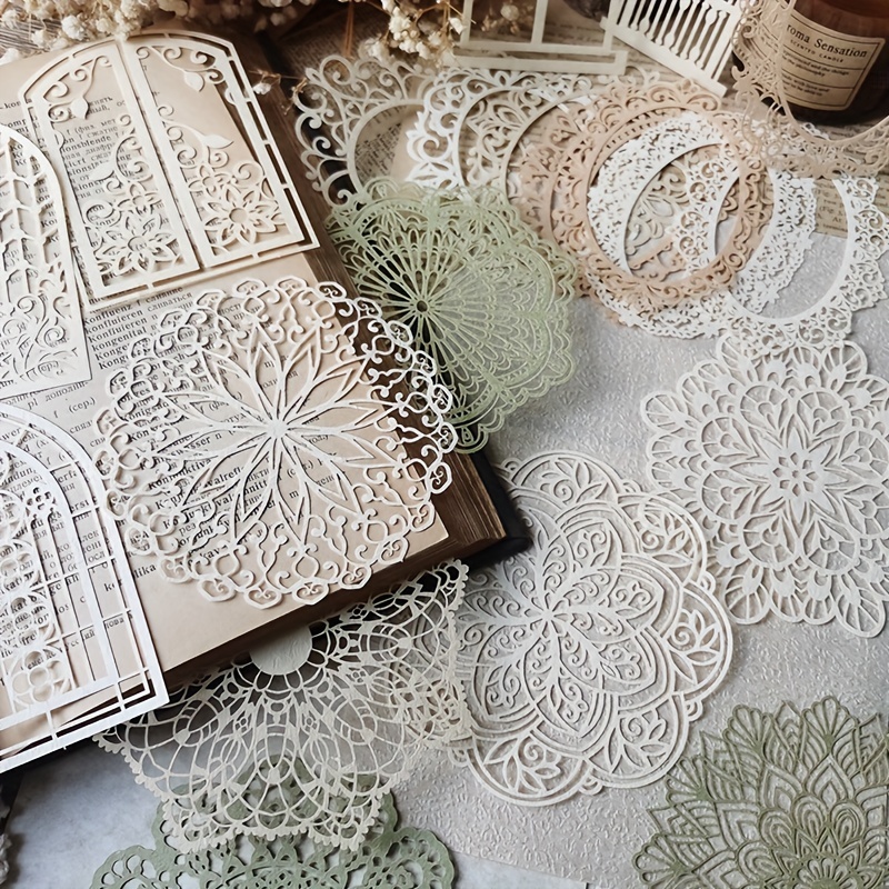 Ink Blotter Paper - 10 pièces Vintage dentelle creux matériel