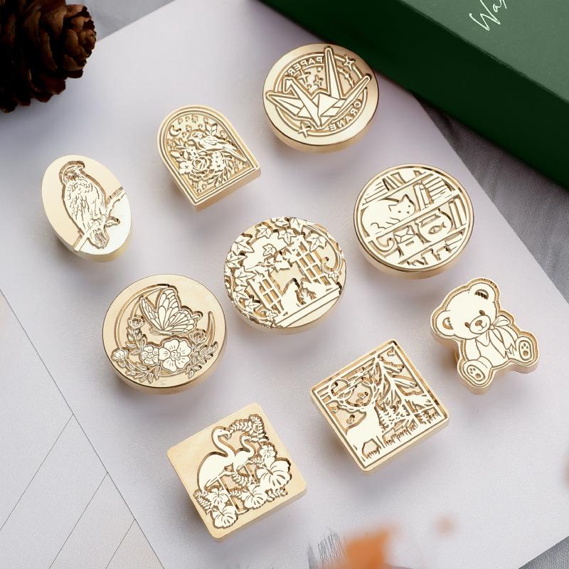 Wax Seal Stamp Set - Timbre de cire botanique Animal, tampons